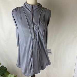 Free People Overcast Sleeveless Vest Top Grey LARGE